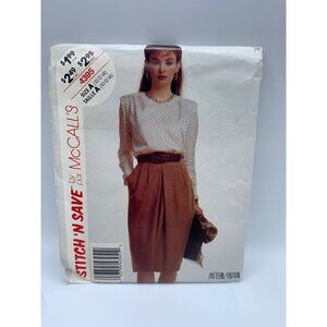 McCall's Misses Blouse Shirt Skirt Sewing Pattern sz 10-14 4395 - uncut